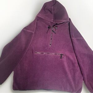 Prospirit Men's Fleece Sweater Long Sleeve Purple XL Hoodie Middle Pocket Y2K